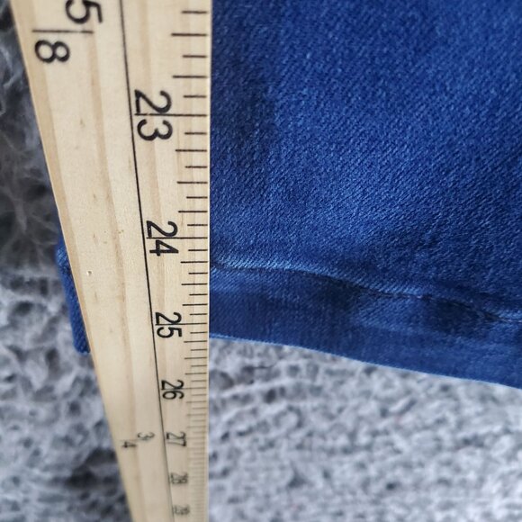 NYDJ Jeans Womens 10 Blue Bridgewater Wide Leg Stretch Denim Cropped - Picture 9 of 14